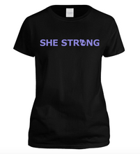 Load image into Gallery viewer, SHE STRONG Short Sleeve T-Shirt Black