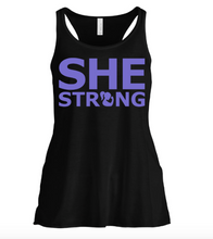 Load image into Gallery viewer, SHE STRONG Racerback Tank - Black