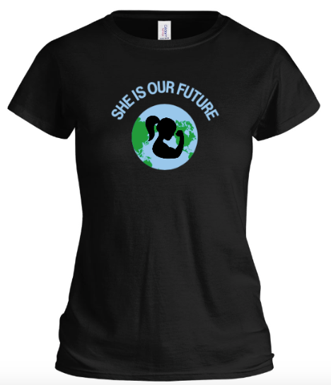 SHE IS OUR FUTURE Short Sleeve Tee Black Softstyle